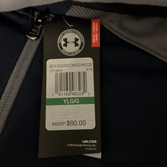 Under Armour jacket Youth L. Gray and Navy - Picture 2 of 2